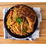 Shredded Chicken Pasta & Chicken Lap