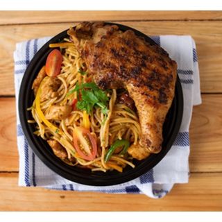 Shredded Chicken Pasta & Chicken Lap