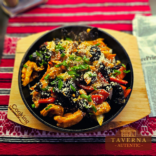 Pui la plita in stil chinezesc