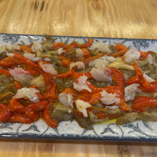 Escalivada con bacalao