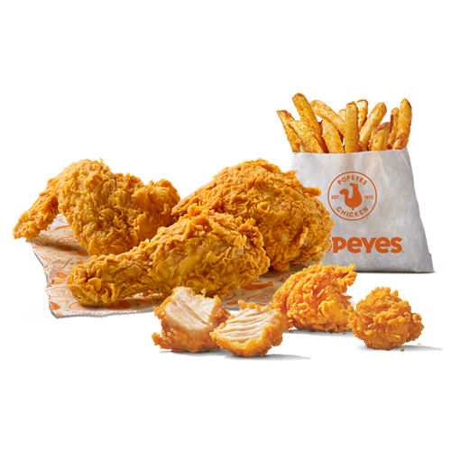 3 piezas + 1 patatas + 3 nuggets