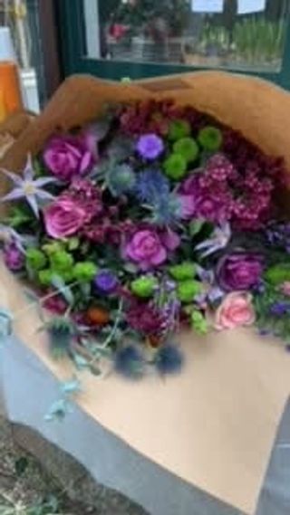 Buquet fiori Blu e Verdi