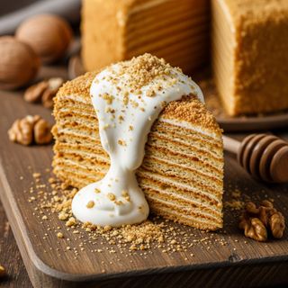 Медовый со сметанным кремом