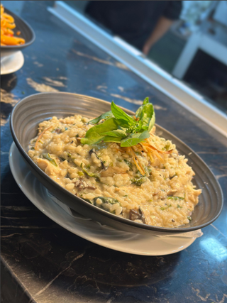 Risotto Alfredo Au Poulet Et Champignons