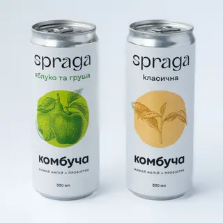 Комбуча 0,33л смак яблука та груші
