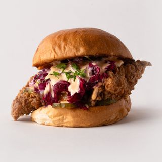 Fried Chicken Bun & Fries!