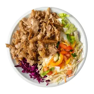 Doner En Plato Sólo Carne Con Ensalada Mixto