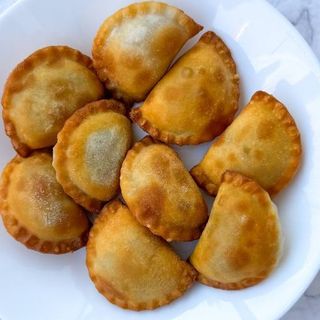 Pierogi z ziemniakami i grzybami (porcja XL) smażone