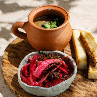 ლობიო მეგრულად შემწვარი ელარჯით