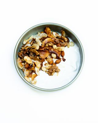 Crunchy coconut granola bowl