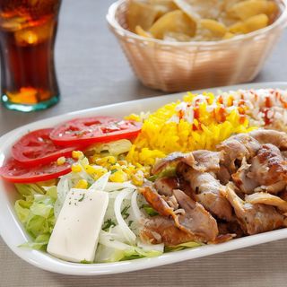Menú Plato Kebab Con Arroz