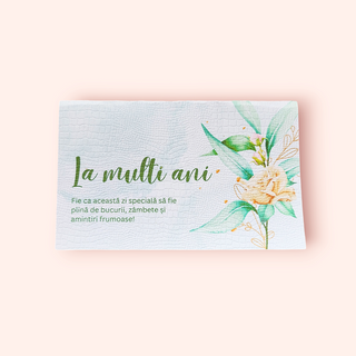 Felicitare verde "La multi ani"