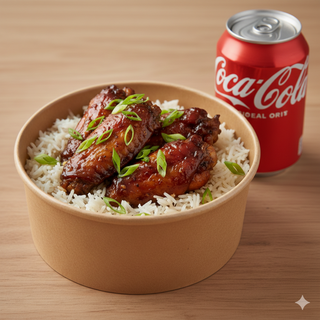 MENIU Aripioare Asiatice, orez si bautura racoritoare