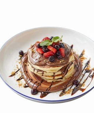 Mixed Berry Pancakes With Nutella