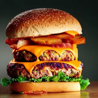 Hamburguesa Doble De Ternera