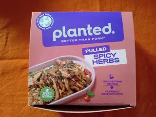 Maiale Di Preparazione Alimentare Vegana Marinata A Base Proteine Vegetali