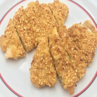 Pollo frito almendrado