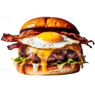 Hambúrguer Bolo do Caco com Ovo e Bacon
