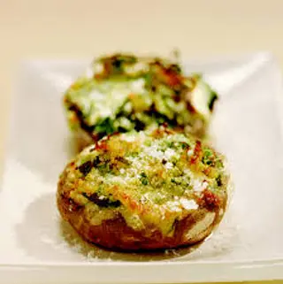 Cheesy Crumbed Mushrooms