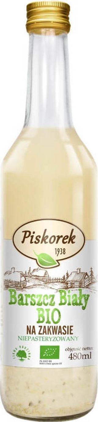 BARSZCZ BIAŁY NA ZAKWASIE BIO 480 ml - PISKOREK