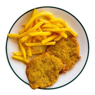 Escalope De Cerdo Frito (200 G.) Con Guarnición