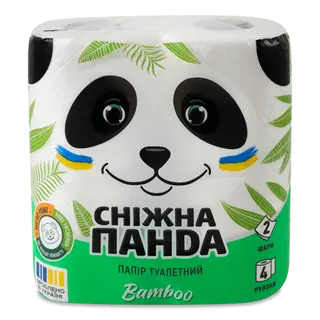 Папір туалетний «Сніжна панда» «Бамбук» (4шт)