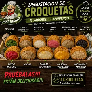 DEGUSTACION DE CROQUETAS (11 Sabores)