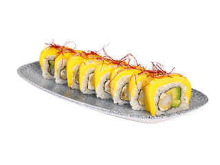 Dragon roll z krewetkami w tempurze i mango