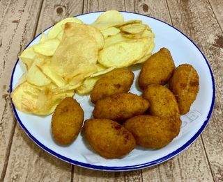 Croquetas de cocido de pollo 