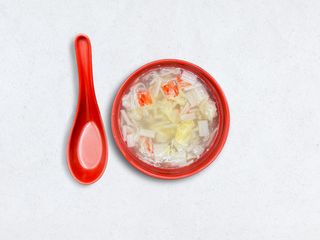 Sopa De Maíz Con Carne De Cangrejo