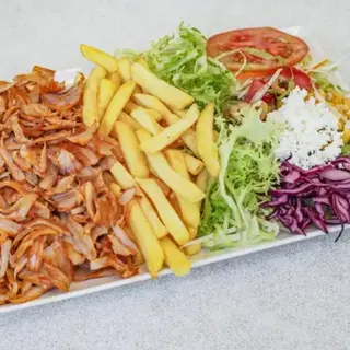  Shawarma Con Patatas Y Ensalada