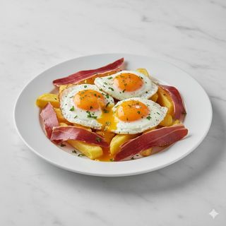 Huevos Rotos Con Jamón