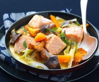 Salmone al forno con verdure