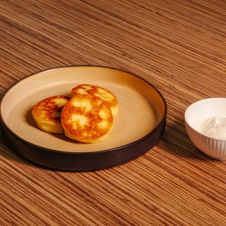 Syrniki with Sour Cream