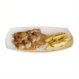 Solomillo De Cerdo Al Cabrales Con Patatas