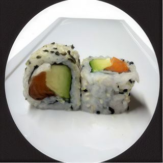 63 Aguacate ,Salmón Y Queso Con Sésamo (8 Uds.)