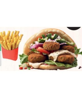 Menú 4 Pita Falafel Falafel + Patatas + Bebida
