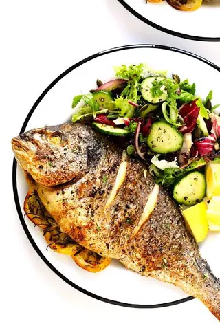 Boiled fish and chips
