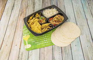 4 tacos fajitas soja + totopos