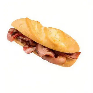 Bocadillo Caliente De Panceta Con Tomate