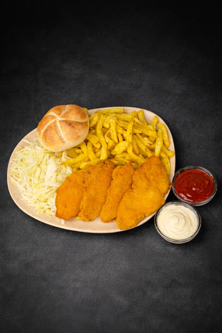 Meniu snitel de pui  mare - 600 gr