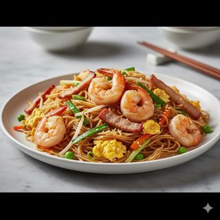 Fideos De Arroz Frito Tres Delicias