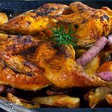 Pollo De Corral Asado Al Estilo Clásico De Rotisserie