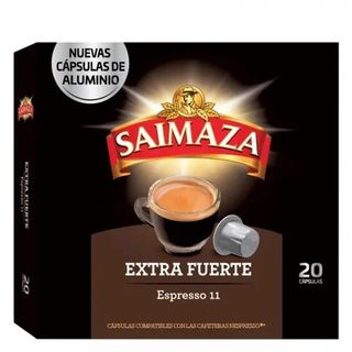 Café Fuerte Cápsulas Saimaza Compatible Nespresso 20 Uds.