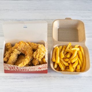 Menú 6 Tiras de Pechuga Crujientes