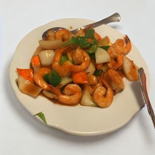 Gambas a la plancha al estilo chino