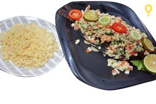 Poisson Braisé Carpe + Attiéké