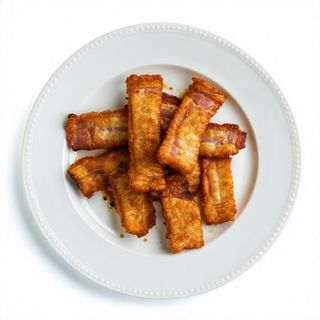 Tapa De Torrezno Con Pimiento De Padron