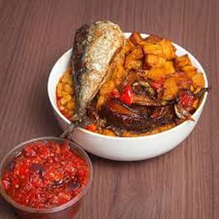 Beans Porridge With Fish ,Yam & Plantain