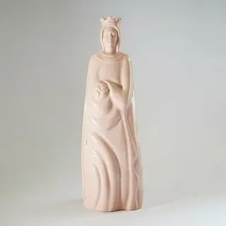 Rainha Santa Isabel Cerâmica Rosa Velho